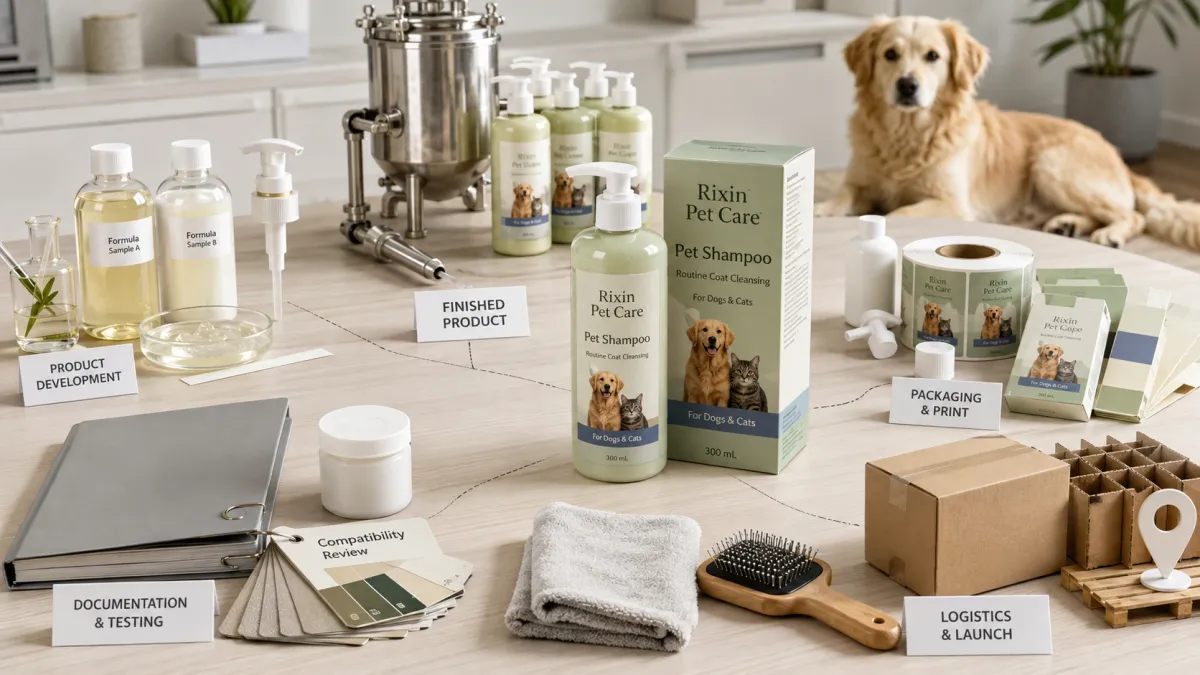 Five cost layers behind a private label pet grooming product project