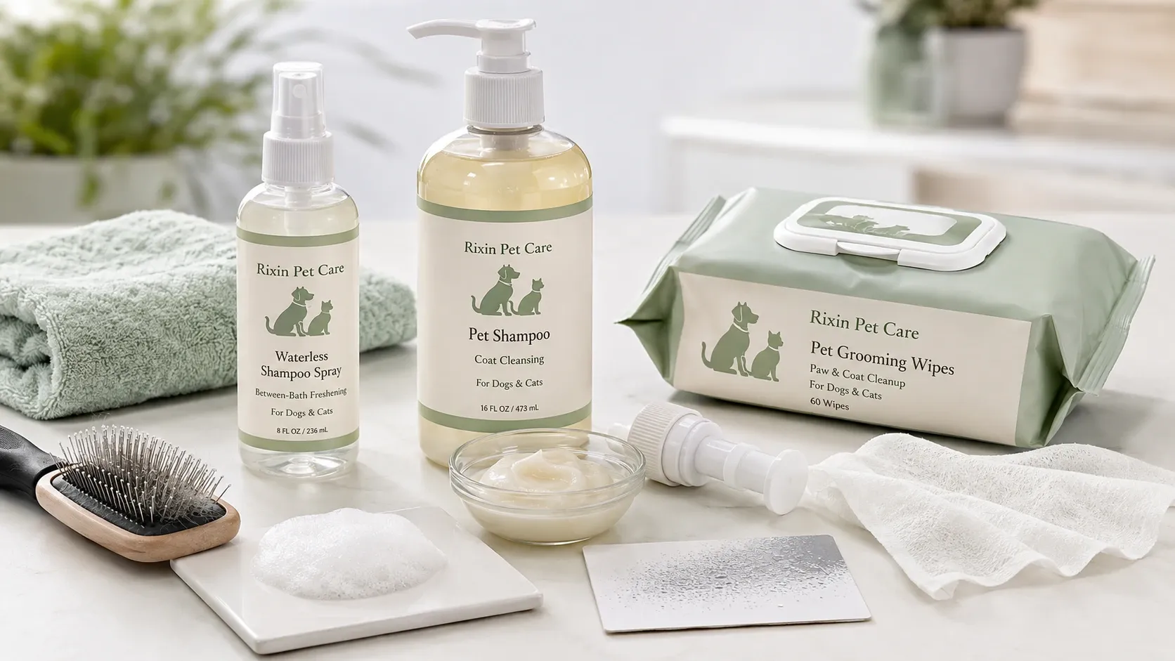 Structured process for testing and approving private label pet grooming samples